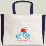 bici bird beach tote