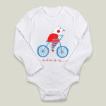 bici bird long sleeve onesie