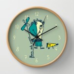 flower eats mouse clock